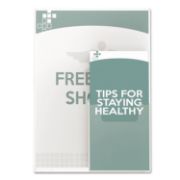 Picture of deflecto® Superior Image Sign Holder With Pocket, 9w x 4 1/2d X 10 3/4h, Clear