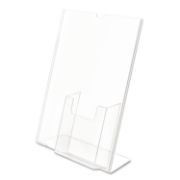 Picture of deflecto® Superior Image Sign Holder With Pocket, 9w x 4 1/2d X 10 3/4h, Clear