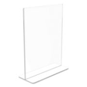Picture of deflecto® Superior Image Stand-Up Double-Sided Sign Holder, Plastic,8 1/2x11 Insert, Clear