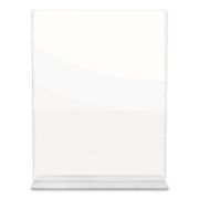 Picture of deflecto® Superior Image Stand-Up Double-Sided Sign Holder, Plastic,8 1/2x11 Insert, Clear