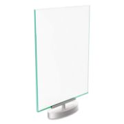 Picture of deflecto® Superior Image Swivel Sign Holder, Clear, 8 1/2 x 11 Insert, Silver