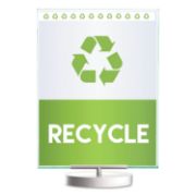 Picture of deflecto® Superior Image Swivel Sign Holder, Clear, 8 1/2 x 11 Insert, Silver