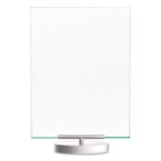 Picture of deflecto® Superior Image Swivel Sign Holder, Clear, 8 1/2 x 11 Insert, Silver