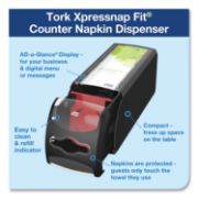 Picture of Tork® Xpressnap Fit® Napkin Dispenser, Countertop, 4.8 x 12.8 x 5.6, Black
