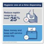 Picture of Tork® Xpressnap Interfold Dispenser Napkins, 1-Ply, Bag-Pack, 13 x 8.5", White, 6000/Carton