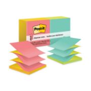 Picture of Post-it® Pop-up Notes Original Pop-up Refill, Alternating Cape Town Colors, 3 x 3, 100-Sheet, 12/Pack