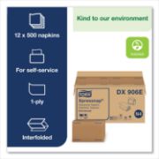 Picture of Tork® Xpressnap Interfold Dispenser Napkins, 2-Ply, Bag-Pack, 13 x 8.5, Natural, 500/Carton