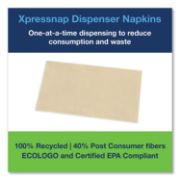 Picture of Tork® Xpressnap Interfold Dispenser Napkins, 2-Ply, Bag-Pack, 13 x 8.5, Natural, 500/Carton