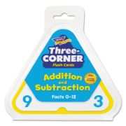 Picture of TREND® Addition/Subtraction Three-Corner Flash Cards, 6 & Up, 48/Set