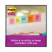 Picture of Post-it® Pop-up Notes Super Sticky Pop-up 3 x 3 Note Refill, Miami, 90/Pad, 10 Pads/Pack