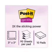 Picture of Post-it® Pop-up Notes Super Sticky Pop-up Recycled Notes in Bora Bora Colors, 3 x 3, 90-Sheet, 10/Pack