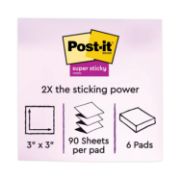 Picture of Post-it® Pop-up Notes Super Sticky Pop-up Recycled Notes in Bora Bora Colors, 3 x 3, 90-Sheet, 6/Pack