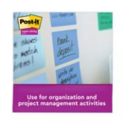 Picture of Post-it® Pop-up Notes Super Sticky Pop-up Recycled Notes in Bora Bora Colors, 3 x 3, 90-Sheet, 6/Pack