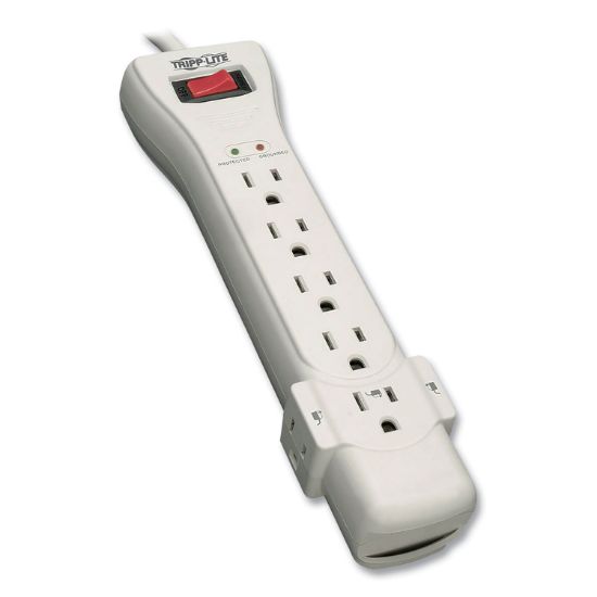 Picture of Tripp Lite SUPER7 Surge Suppressor, 7 Outlets, 7 ft Cord, 2160 Joules, Light Gray