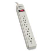 Picture of Tripp Lite TLP604 Surge Suppressor, 6 Outlets, 4 ft Cord, 790 Joules, Light Gray