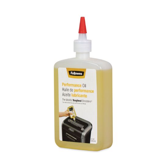 Picture of Fellowes® Powershred Performance Oil, 12 oz. Bottle w/Extension Nozzle