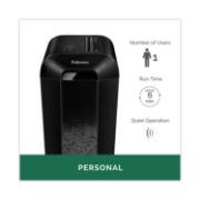 Picture of Fellowes® Powershred® LX65 Cross-Cut Shredder, 10 Manual Sheet Capacity
