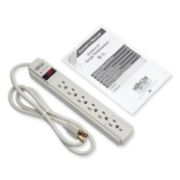 Picture of Tripp Lite TLP604 Surge Suppressor, 6 Outlets, 4 ft Cord, 790 Joules, Light Gray