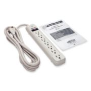Picture of Tripp Lite TLP712 Surge Suppressor, 7 Outlets, 12 ft Cord, 1080 Joules, Light Gray