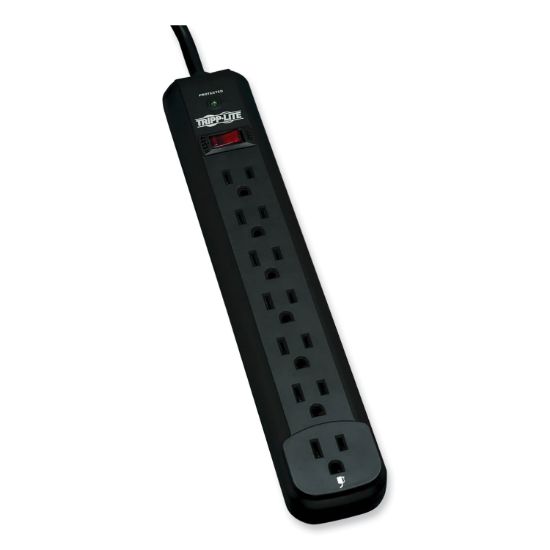 Picture of Tripp Lite TLP712B Surge Suppressor, 7 Outlets, 12 ft Cord, 1080 Joules, Black