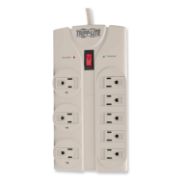 Picture of Tripp Lite TLP808 Surge Suppressor, 8 Outlets, 8 ft Cord, 1440 Joules, Light Gray