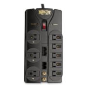 Picture of Tripp Lite TLP810NET Surge Suppressor, 8 Outlets, 10 ft Cord, 3240 Joules, Black
