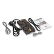 Picture of Tripp Lite TLP810NET Surge Suppressor, 8 Outlets, 10 ft Cord, 3240 Joules, Black