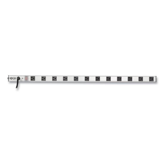 Picture of Tripp Lite Vertical Power Strip, 12 Outlets, 1 1/2 x 36 x 1 1/2, 15 ft Cord, Silver