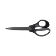 Picture of TRU RED™ Non-Stick Titanium-Coated Scissors, 8" Long, 3.86" Cut Length, Charcoal Black Blades, Black/Gray Straight Handle