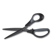 Picture of TRU RED™ Non-Stick Titanium-Coated Scissors, 8" Long, 3.86" Cut Length, Charcoal Black Blades, Black/Gray Straight Handle