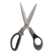 Picture of TRU RED™ Non-Stick Titanium-Coated Scissors, 8" Long, 3.86" Cut Length, Gun-Metal Gray Blades, Gray/Black Straight Handle