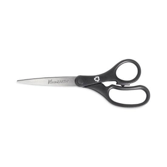 Picture of Westcott® KleenEarth Basic Plastic Handle Scissors, 8" Long, Pointed, Black
