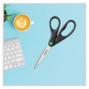 Picture of Westcott® KleenEarth Recycled Stainless Steel Scissors, 8" Straight, Black