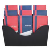Picture of deflecto® Three-Tier Document Organizer With Dividers, 14w x 3 1/2d x 11 1/2h, Black