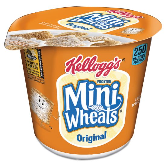 Picture of Kellogg's® Breakfast Cereal, Frosted Mini Wheats, Single-Serve, 6/Box