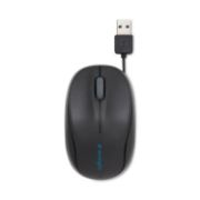 Picture of Kensington® Pro Fit Optical Mouse, Retractable Cord, Two-Button/Scroll, Black