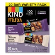 Picture of KIND Minis, Peanut Butter Dark Chocolate Peanut Butter, 0.7 oz, 20/Pack
