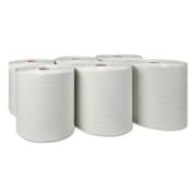 Picture of Kleenex® Hard Roll Towels, 1.5" Core, 8" x 600ft, White, 6 Rolls/Carton