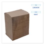 Picture of Boardwalk® 1/4-Fold Lunch Napkins, 1-Ply, 12 x 12, Kraft, 500/Pack, 12 Packs/Carton