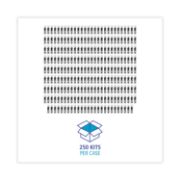 Picture of Boardwalk® 6-Pc. Cutlery Kit, Condiment/Fork/Knife/Napkin/Spoon, Heavyweight, Black, 250/CT