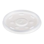 Picture of PLASTIC LIDS FOR FOAM CUPS, BOWLS AND CONTAINERS, FLAT WITH STRAW SLOT, FITS 6-1