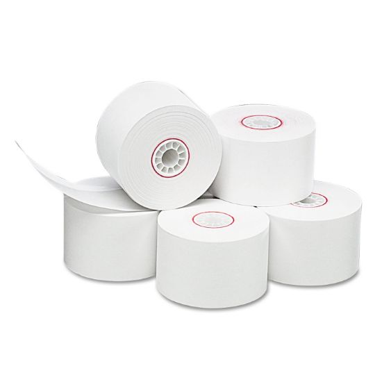 Picture of PM Company® Single Ply Thermal Cash Register/POS Rolls, 1 3/4" x 150 ft., White, 10/Pk