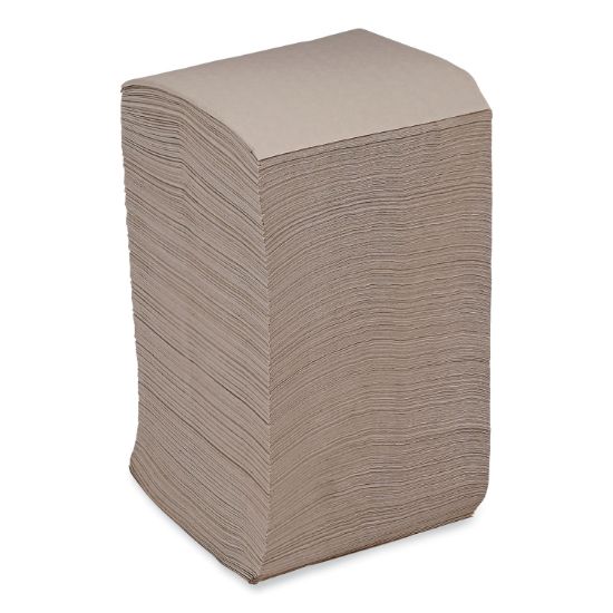 Picture of Boardwalk® Beverage Napkins, 1-Ply, 9.5" x 9.5", Kraft, 500/Pack, 8 Packs/Carton