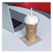 Picture of Boardwalk® Beverage Napkins, 1-Ply, 9.5" x 9.5", Kraft, 500/Pack, 8 Packs/Carton
