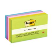 Picture of Post-it® Notes Original Pads in Jaipur Colors, 3 x 5, 100-Sheet, 5/Pack