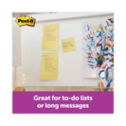 Picture of Post-it® Notes Super Sticky Canary Yellow Note Pads, Lined, 4 x 6, 90-Sheet, 5/Pack