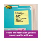 Picture of Post-it® Notes Super Sticky Canary Yellow Pads, Lined, 4 x 4, 90-Sheet, 6/Pack