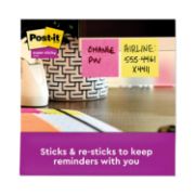 Picture of Post-it® Notes Super Sticky Pads in Rio de Janeiro Colors, 2 x 2, 90-Sheet, 8/Pack