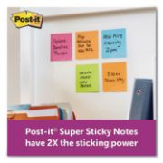 Picture of Post-it® Notes Super Sticky Pads in Rio de Janeiro Colors, 3 x 3, 90-Sheet, 5/Pack