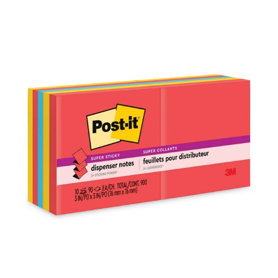 Picture of Post-it® Pop-up Notes Super Sticky Pop-up 3 x 3 Note Refill, Marrakesh, 90-Sheet, 10/Pack